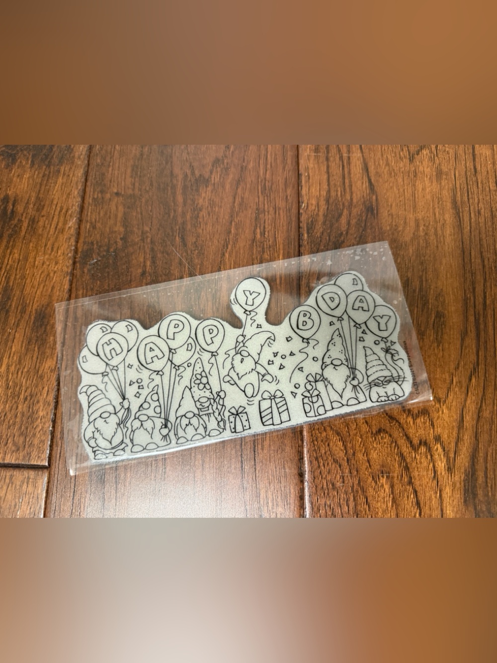 Happy Birthday Gnome stamp